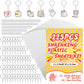 Ofnmy 225Pcs Shrinky Dink Kit,Shrinky Dink Sheets,Shrink Plastic Sheets Kit With 25Pcs Shrinky Dink Paper,100Pcs Keychains And O