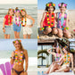 jollylife 60PCS Hawaiian Luau Leis Necklaces Bracelets Headbands Tropical Hibiscus Flowers Tiki Summer Pool Party Favors Supplie