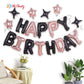 Happy Birthday Balloons Banner, 3D Mylar Foil Letter Birthday Balloons With 6Pcs Star Balloons, Birthday Party Decorations For K