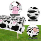 4 Pcs Cow Print Plastic Tablecloth, Farm Animal Themed Parties Tablecovers For Cow Theme Birthday Party Supplies, Black And Whit