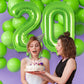 Green Number 2 Balloon 40 Inch, Big Large Foil Helium Number Balloons, Jumbo Giant Mylar Number 2 Balloons For 2 Second Birthday