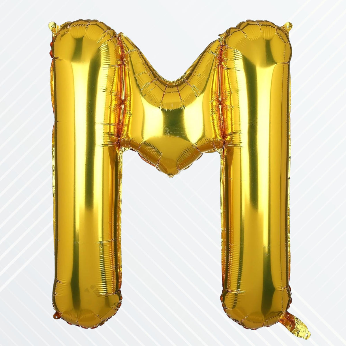 Flyloons Gold Alphabet Letter Foil Balloons for Name M Birthday Decoration Items, Anniversary, Baby Shower, Bachelorette, Weddin