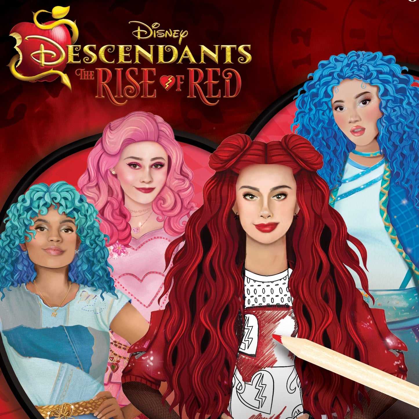 Make It Real: Descendants 4 Rise of Red Fashion Design Sketchbook - Includes 109 Stickers & Stencils, Style Models, Disney, Girl