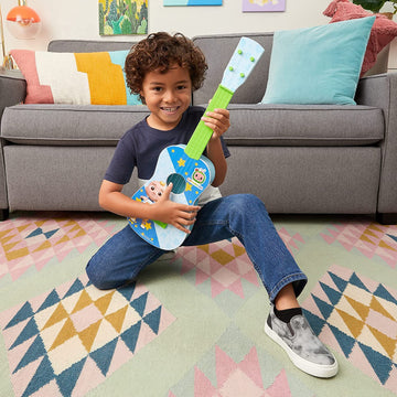 CoComelon Musical Guitar by First Act, 23.5    Kids Guitar - Plays Clips of The Finger Family Song - Musical Instruments for Kid