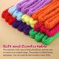 Sonwyoung 24 Pcs 39.37 Inches Jumbo Pipe Cleaners Bulk Coral Fleece Fur Thick Pipe Cleaners Chenille Stems Craft Supplies Valent