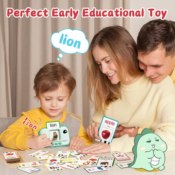 Hopeeye Talking Flash Cards For Toddlers Toys For Ages 2-4, Learning Toys For 2 3 4 5 Year Old Boys, Autism Pocket Speech Therap