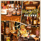 Rolife Diy Miniature House Kit For Adults, Mini Wooden Dollhouse Kit, Bakery Tiny House Diorama Building Kits-Birthday Christmas Craft Hobbies Gift For Teens Kids (Tipsy Restaurant)
