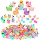 GOKUPOK Luminous Mini Resin Ducks Tiny Animals Glow in The Dark Duck Panda Dolphin Mushroom 4 Combination Sets for Garden Micro 