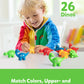 Coogam Matching Letters Fine Motor Toy, 26 Pcs Double-Sided Abc Dinosaur Alphabet Match Game With Uppercase Lowercase, Preschool Educational Montessori Learning Toys For Toddlers