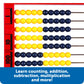 Learning Resources 2-Color Desktop Abacus, Math Concepts, Ages 5+, Red Frame, Multicolor, Model LER4335