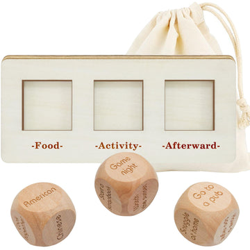 2024 New Couples Date Night Activities Date Night Dice for Couples Food Cube Game Fun Night Dating Decision Dice Romantic Wood C