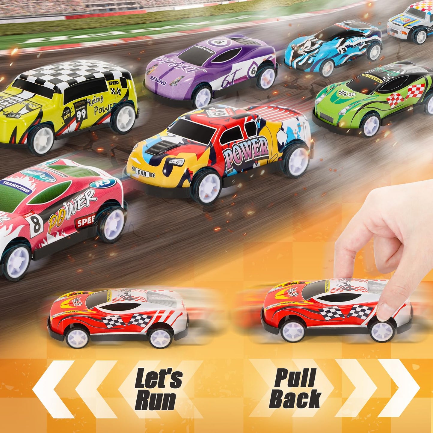 SevenQ Party Favors Toy Cars for Boys with Storage Box, 67Pcs Pull Back Cars F1 Race Cars Bulk, Treasure Box Toys for Classroom