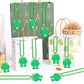 CiciBear 24 Pack Frog Necklace Party Favors with Mardi Gras Beads for Green Frog Girls Baby Shower First Birthday Reptile Campin