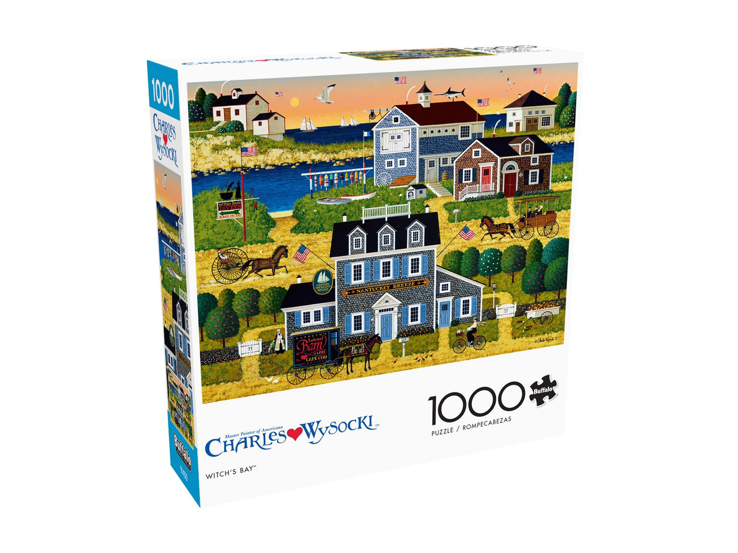 Buffalo Games - Charles Wysocki - Witch'S Bay - 1000 Piece Jigsaw Puzzle For Adults -Challenging Puzzle Perfect For Game Nights - Finished Size Is 26.75 X 19.75