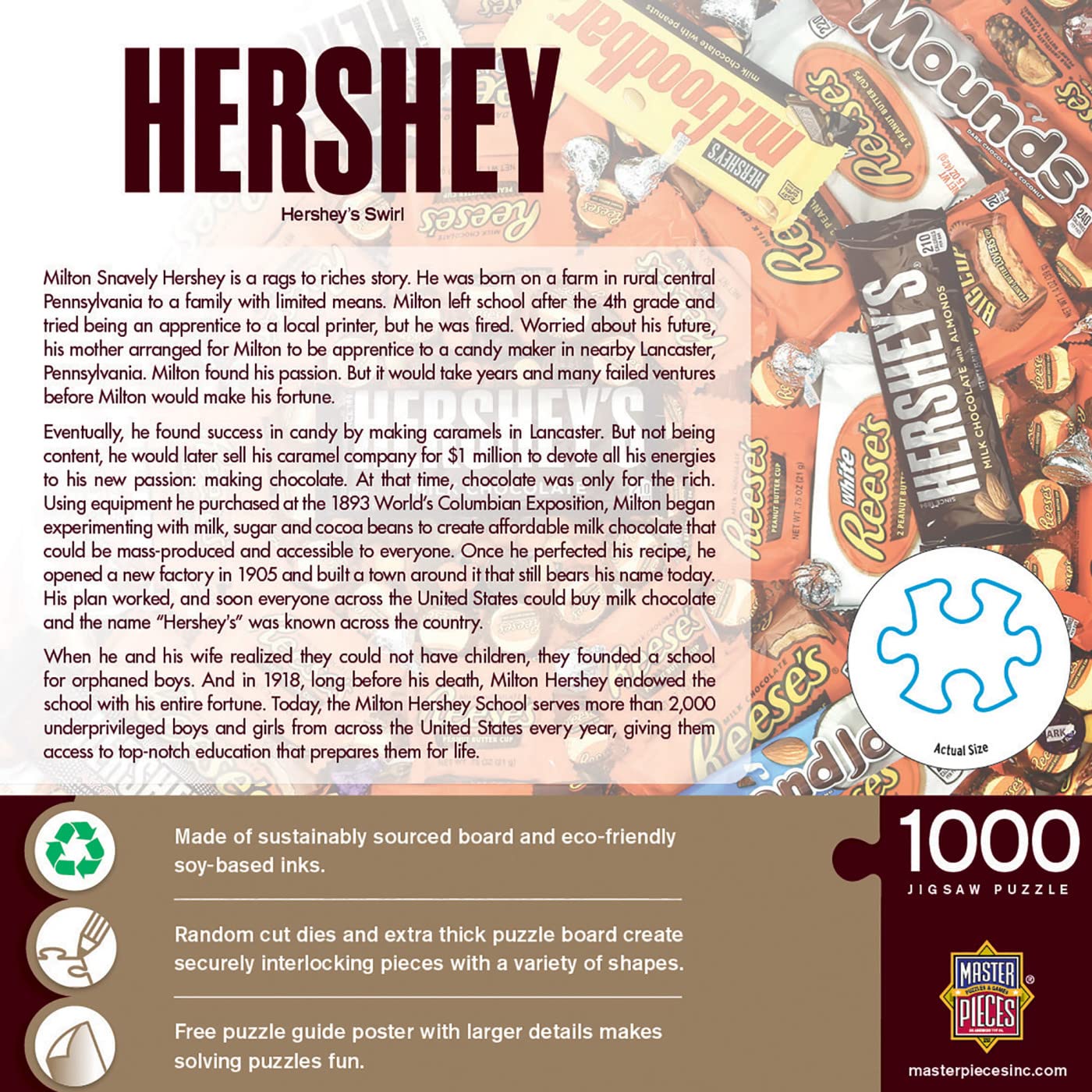 MasterPieces 1000 Piece Jigsaw Puzzle for mature-themeds  Family  Or Youth - Hershey's Swirl - 19.25x26.75