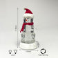 MOMENTS IN TIME 11.3H Acrylic Ice Cube Snowman - LED Lights, Water Spinning Glitter, Battery Operated