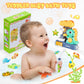 Ekueasyku Dinosaur Bath Toys For Toddlers Shower Bath Time Fishing Games With Ocean Animals Dice Bathtub Toys Tub Gift For Baby