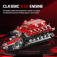 Mould King V12 Engine Model Kit - 3472 PCS STEM Building Blocks, Red, Plastic, WX10169-LZUSYL, Includes Battery & Motor