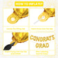 Katchon, Gold Congrats Grad Balloons - 16 Inch | Congrats Grad Banner Balloons For Graduation Decorations Class Of 2025 | Congratulations Balloons For Graduation Balloons Class Of 2025 Decorations