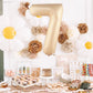 Katchon, Giant Caramel Number 7 Balloon - 40 Inch | 7Th Birthday Balloon For 7Th Birthday Decorations | 7 Balloons For Birthday | Seven Balloon Number | 7 Year Old Balloon For 7 Year Decorations