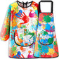 Miniq Kids Art Smock And Painting Apron Kit,Waterproof Artist Smocks With Pocket Long Sleeves And Aprons For Age 5-8