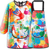 Miniq Kids Art Smock And Painting Apron Kit,Waterproof Artist Smocks With Pocket Long Sleeves And Aprons For Age 5-8
