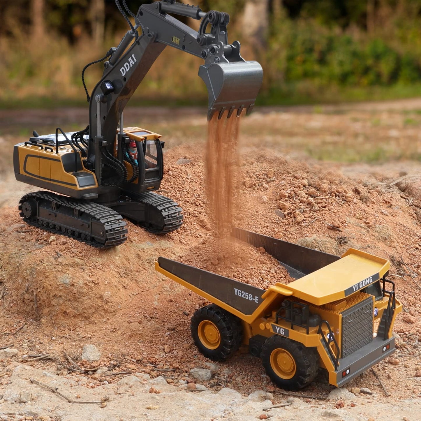 Remote Control Construction Dump Truck Toy - RC Dump Truck Toys- Construction Toys Vehicle- RC Truck Toys for 8 9 10 11 12 Year