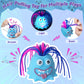 Homqyte Fidget Toys Hair Pulling Stress Relief Toys With Led Light Differernt Screams Novelty Screaming Monster Toys For Adults