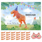 Joarhonal Pin The Tail On The Dinosaur Game - Dinosaur Birthday Party Games For Kids Boys Watercolor Dinosaur Party Supplies Wit