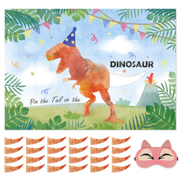 Joarhonal Pin The Tail On The Dinosaur Game - Dinosaur Birthday Party Games For Kids Boys Watercolor Dinosaur Party Supplies Wit