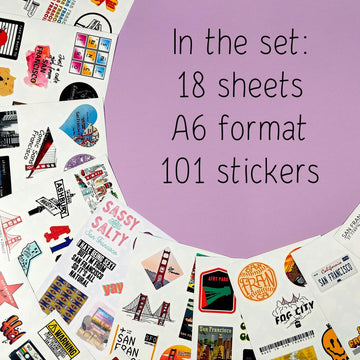 Bulbacraft 100Pcs San Francisco Stickers For Water Bottles, San Francisco Souvenirs, San Francisco Gifts For Women & Men, San Fr