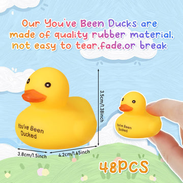 Leitee Rubber Ducks For Ducking You'Ve Been Ducked Mini Bulk Yellow Rubber Duckies For Bath Toys Birthday Game Pool Party Favors