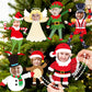 28 Pack Christmas Photo Frames, DIY Christmas Ornament Paper Crafts for Kids, Movable Snowman Angel Reindeer Xmas Keepsake Photo