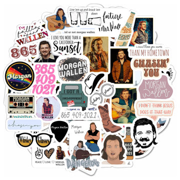 100Pcs Country Singer Stickers - Country Music Merch, Country Singer Merchandise - Waterproof Music Stickers For Phone Cases And