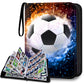Hesplus 900 Pockets Soccer Card Binder, Soccer Trading Cards Display Case With Soccer Card Sleeves Card Holder Protectors Set Fo