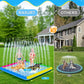 Raxurt Splash Pad, 97''- 72'' Non-Slip Splash Pad for Kids and Dogs, Thickened Durable Square Dog Pool with Sprinkler Summer Out