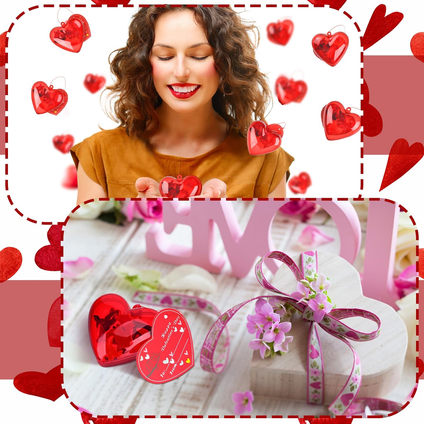 Syhood 28 Pcs Valentines Party Favors Set Toys Luminous Axolotl Filled Hearts Kawaii Animal Resin Axolotl Toy for Valentines Da