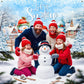 Avezano Merry Christmas Banner Dcorations Winter Snowman Backdrop Let It Snow Christmas Holiday Backdrop Christmas Party Decor f