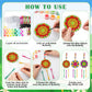 VioraWhite 24 Sets Christmas Mandala Suncatchers Wind Chimes Window Art Kits, Xmas DIY Sun Catchers Bulk Ornaments Painting Craf