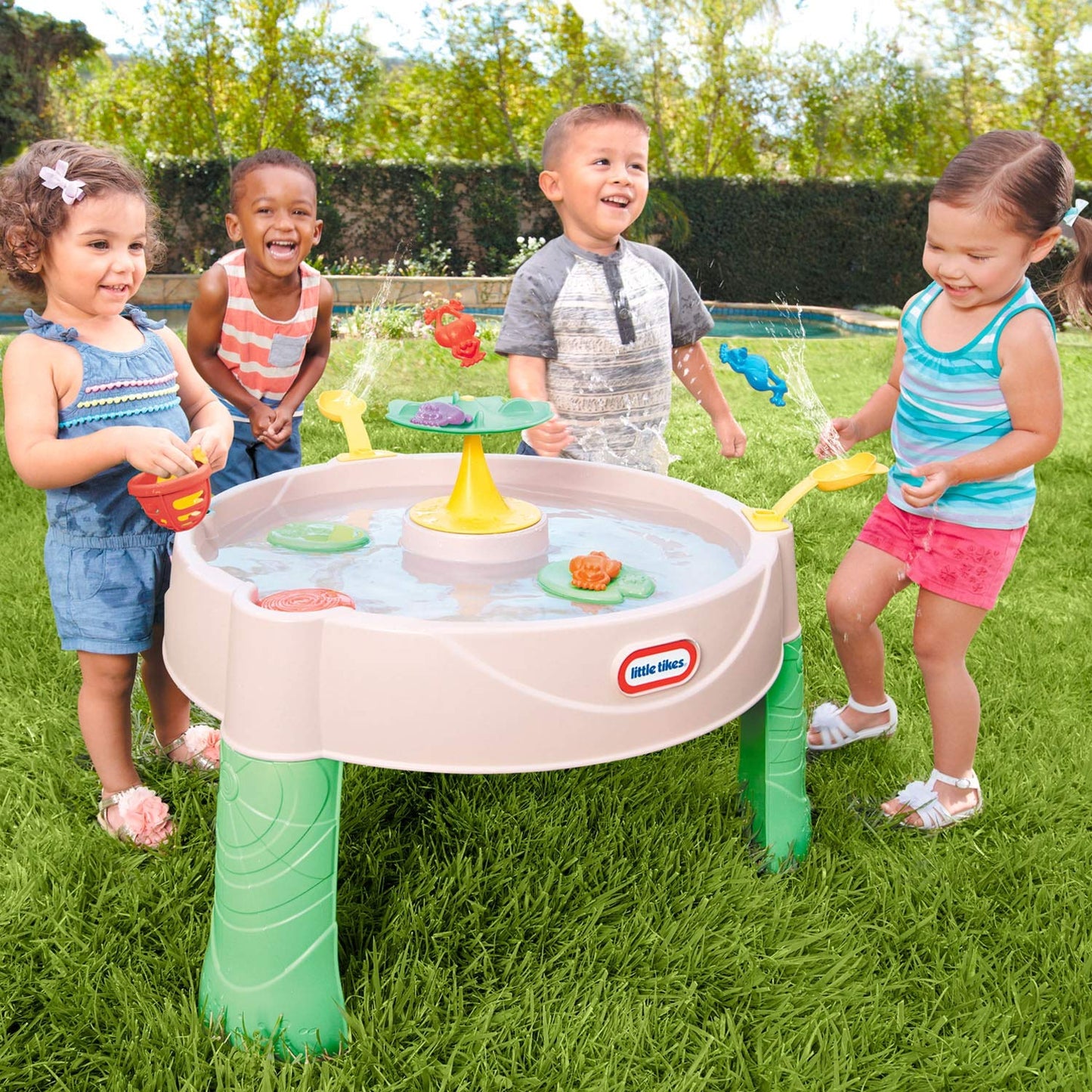 Little Tikes Frog Pond Water Table, Medium, Multicolor, Plastic, Model 643972M, Ideal for Ages 24-36 Months