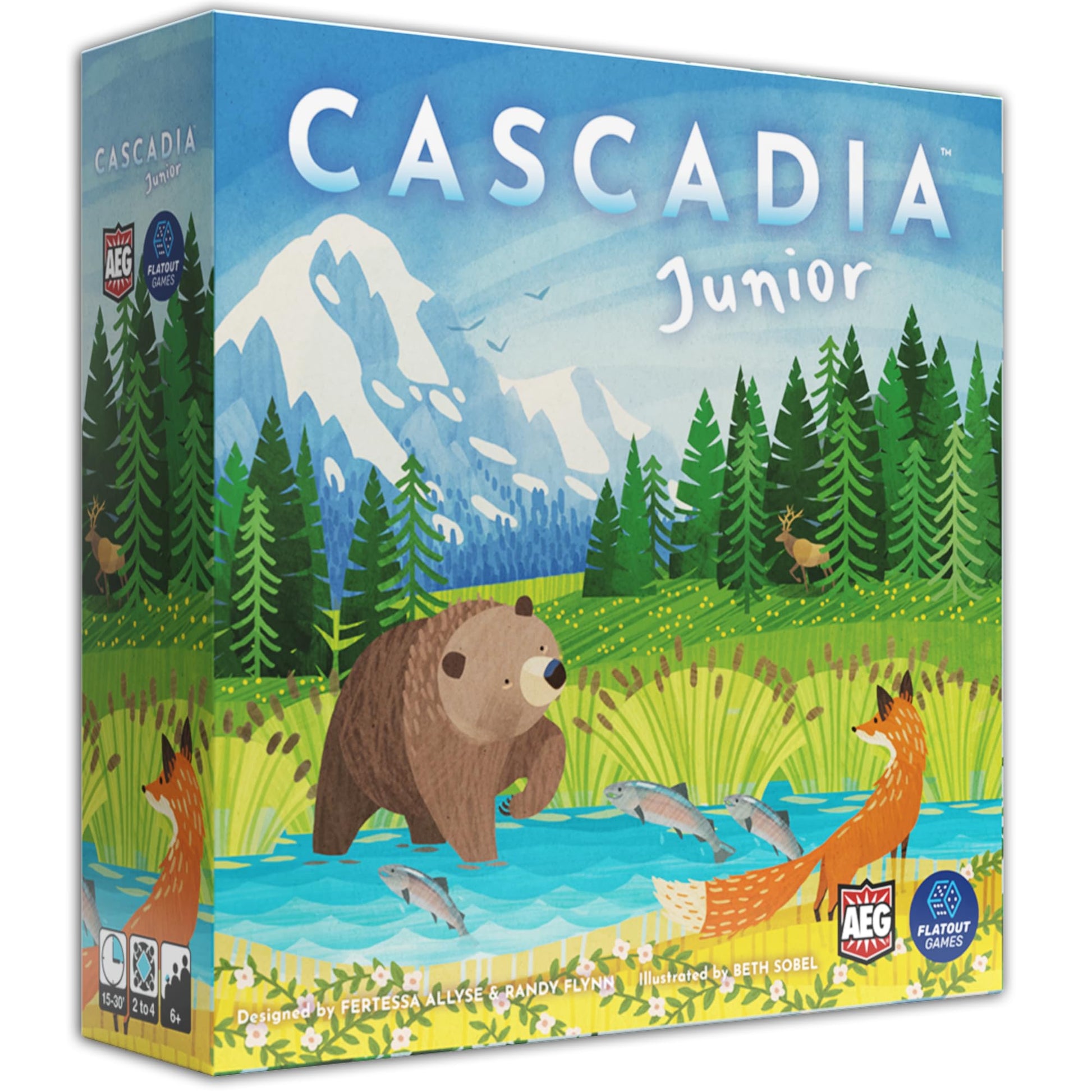 AEG & Flatout Games | Cascadia Junior - Based on The Award-Winning Board Game, Cascadia | 2-4 Players | Ages 6+ | Easy to Learn 