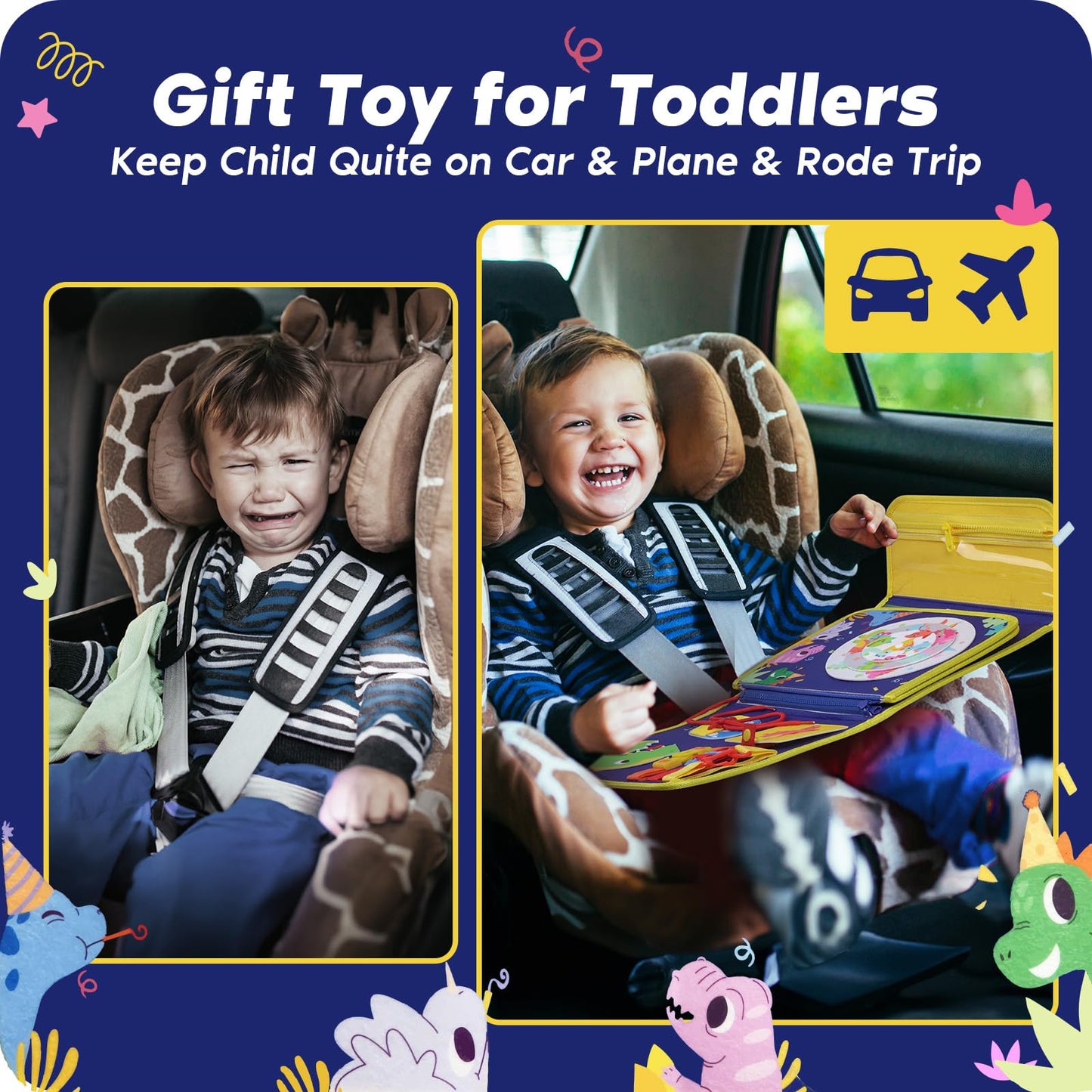 Inklab Backpack Busy Board, Busy Book For Toddlers 1-3, Toddler Busy Board Ages 1 2 3, Montessori Busy Board For Toddlers 3+, Pr