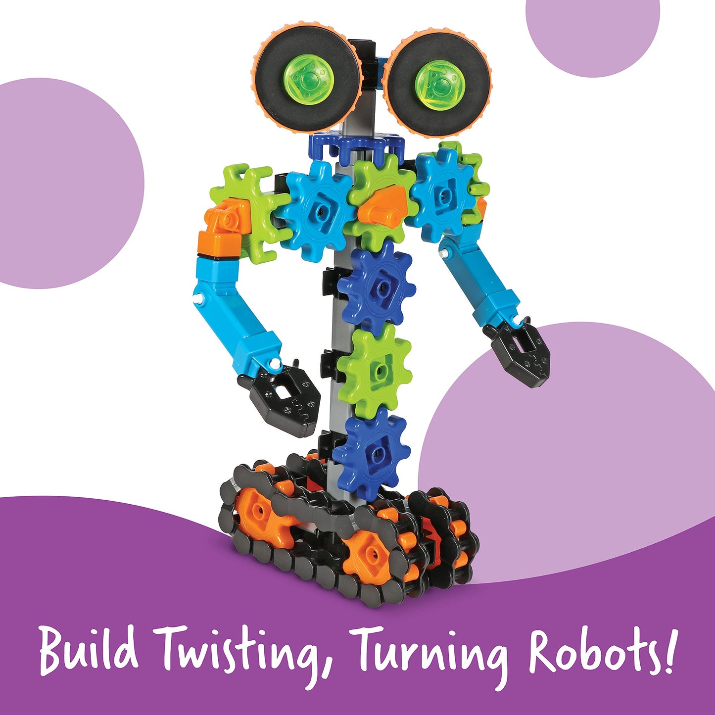 Learning Resources Gears! Gears! Gears! Robots In Motion Building Set - 116 Pieces, Ages 5+, Robot Toy, Stem Toys For Kids, Robo
