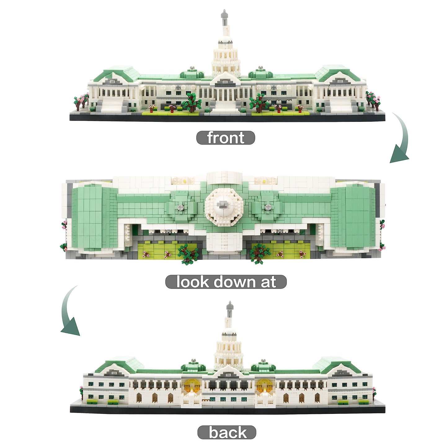 KLMEi Micro Mini Blocks United States Capitol Building Architecture Model Famous Landmark Collection Set  Toys Presents for mature-themed and Kid Age of 14+ 3630 PCS