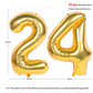 40 Inch Gold Number Balloons Helium Foil Mylar Balloon Birthday Party Banquet Decoration 24