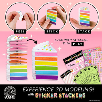 Fashion Angels - Sticker Stackers Set Confectionery, Foam Stickers For 3D Creations, Children'S Toy Food, Creative Activity, From 8 Years, F13195
