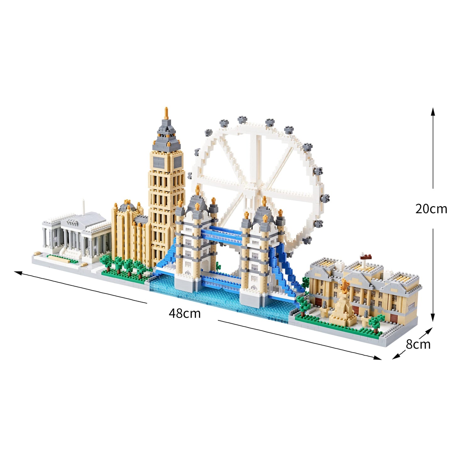 LUKHANG London Skyline Building Set - 3430pcs Medium Model Kit - Fun & Satisfying Micro Mini Blocks for Ages 14+