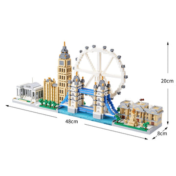 LUKHANG London Skyline Building Set - 3430pcs Medium Model Kit - Fun & Satisfying Micro Mini Blocks for Ages 14+