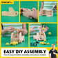 Stanley Jr. Red Toolbox Diy Truck Catapult Building Kit For Kids Jk005-Sy: Children’S Yellow Wood Construction Toy Beginning Woodworking Set With Paints Ages 5-12