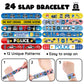 60 PCS Police Party Favors Set - 36 Temporary Tattoos Sticker & 24 Slap Bracelets for Kids, Perfect for Birthday Parties, Classr